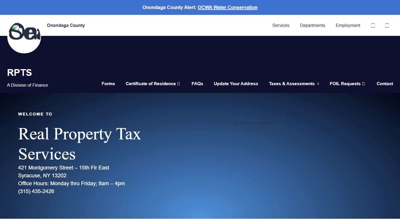 Real Property Tax Services - RPTS